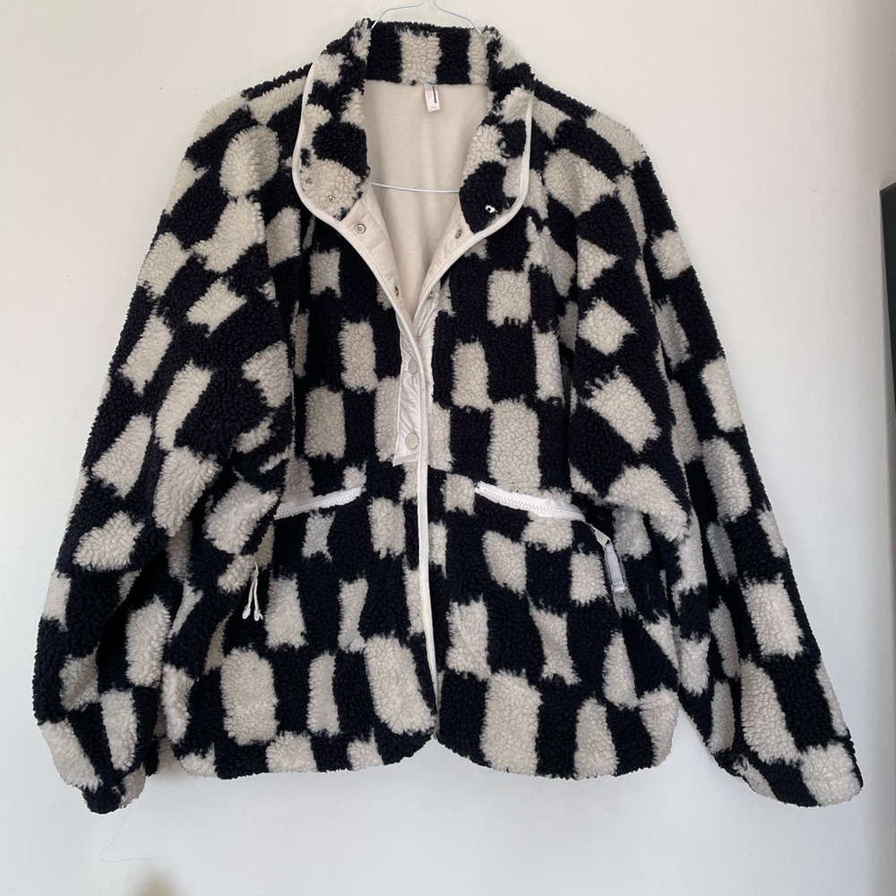 Free People Hit The Slopes Printed Fleece Jacket Size XL